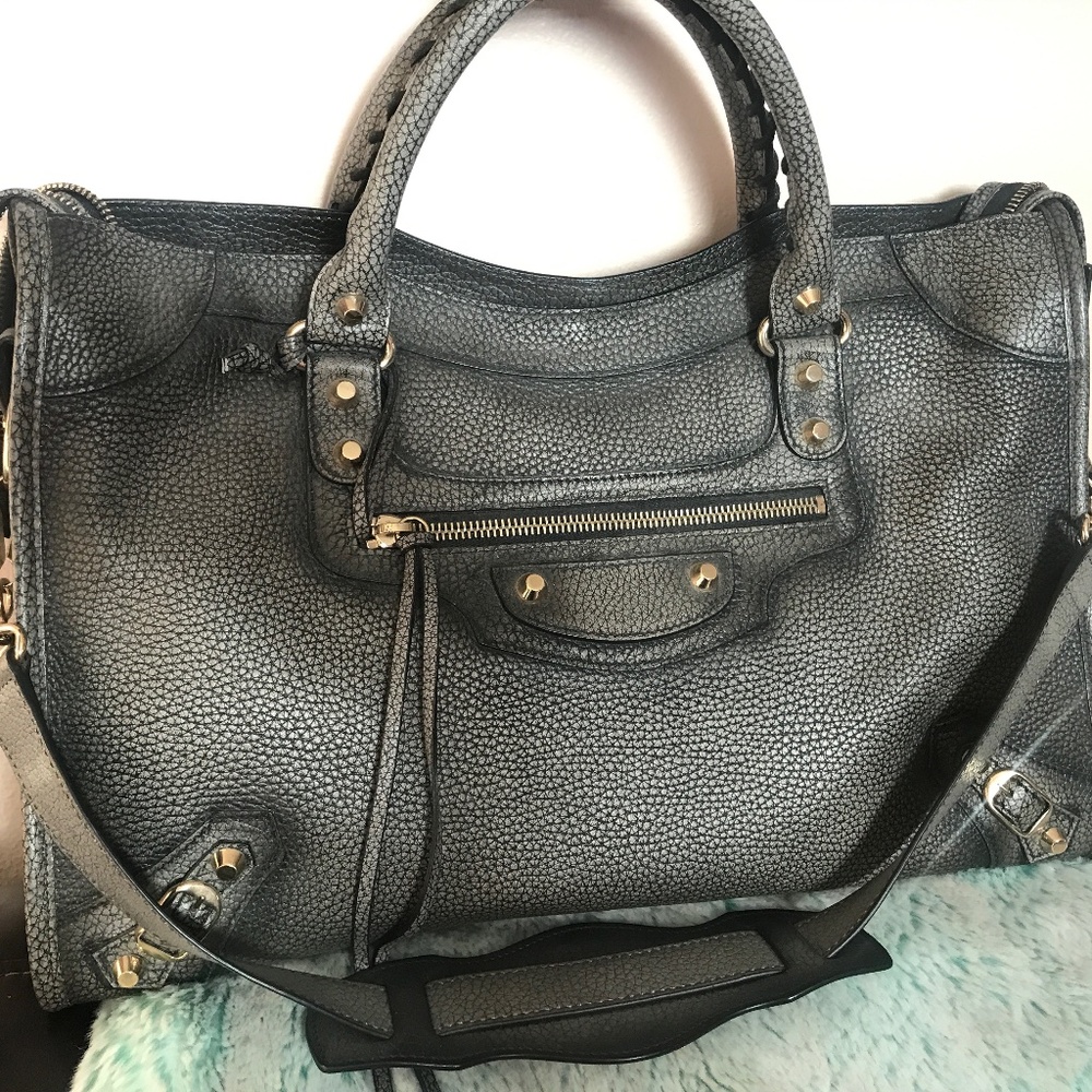 Brand New Balenciaga Bronze Hamilton City Bag